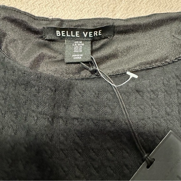 Belle Vere (NWT) black Long Sleeve Knit Top Size Medium - Picture 8 of 10